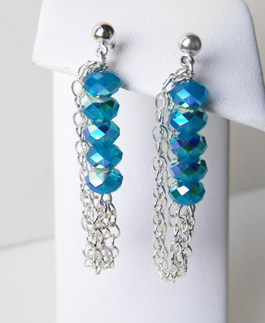 Tenture earring in Capri Blue