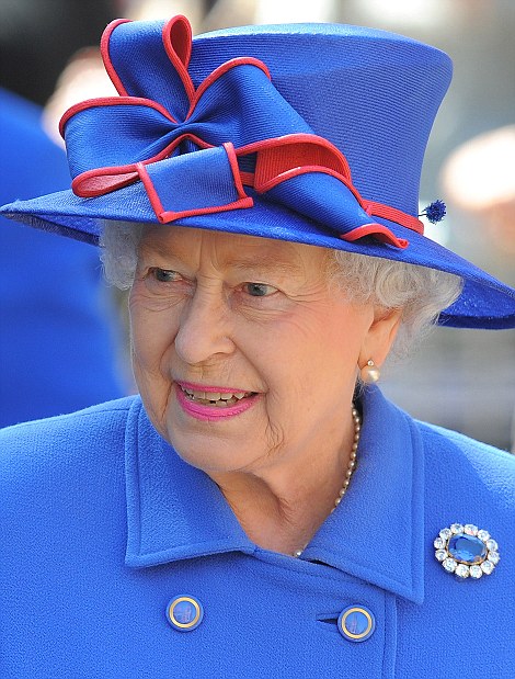 The Queen's blue hat